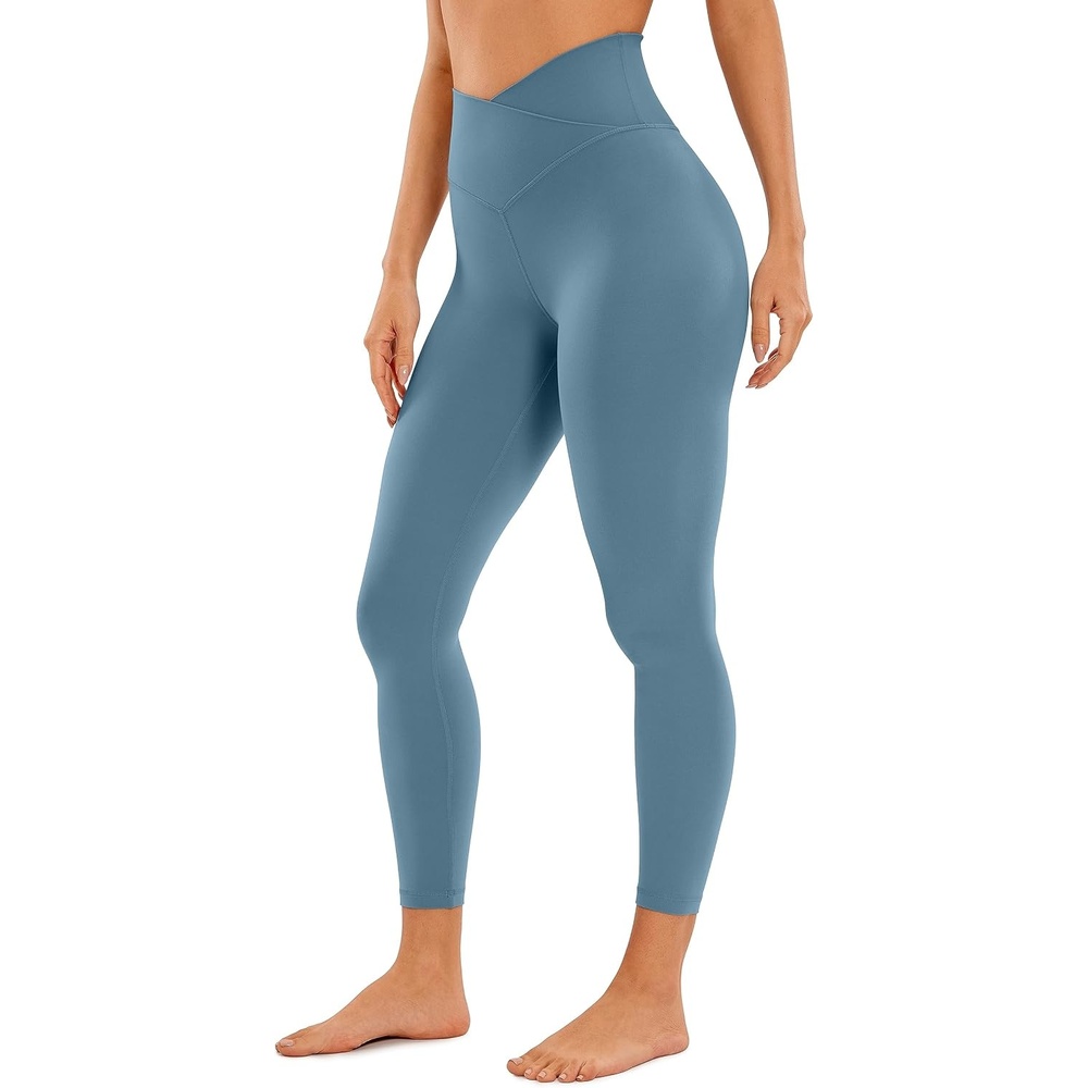 image:imageCRZ YOGA Butterluxe Crossover Waist Leggings 25 V Crossover High Waisted Gym Workout Yoga WomensBlue Ashes