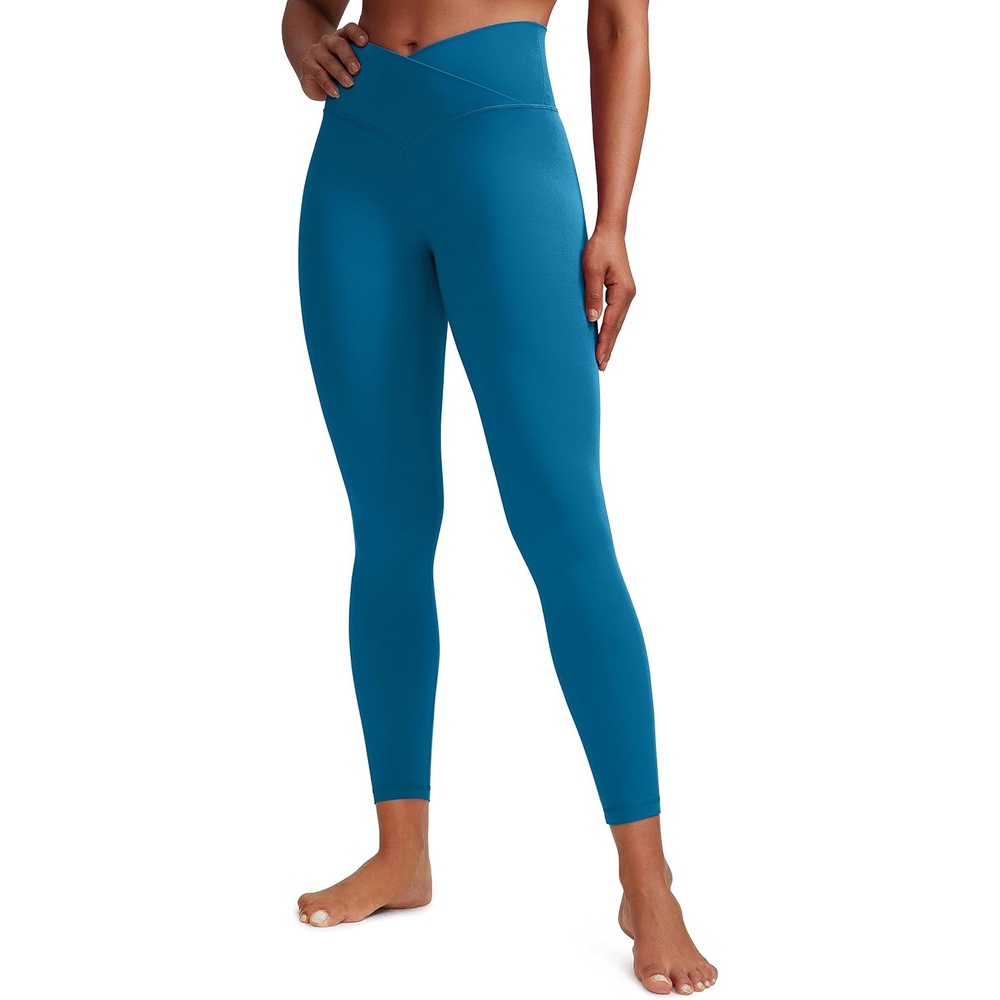 image:imageCRZ YOGA Butterluxe Crossover Waist Leggings 25  V Crossover High Waisted Gym Workout Yoga WomensSupersonic Blue