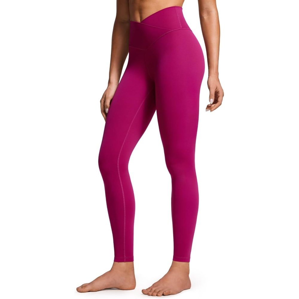 image:imageCRZ YOGA Butterluxe Crossover Waist Leggings 28  Criss Cross Full Length Workout Athletic Womens Yoga PantsMagenta Purple