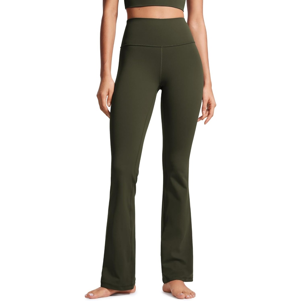 image:imageCRZ YOGA Butterluxe Flare Leggings 2930532335 High Waist Bootcut Wide Leg Lounge Womens Yoga Pants with PocketOlive Green
