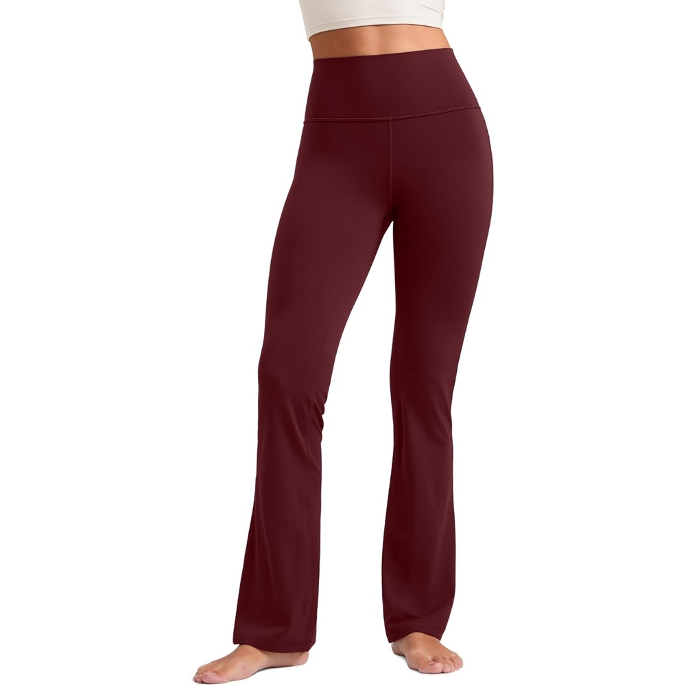 image:imageCRZ YOGA Butterluxe Flare Leggings 2930532335 High Waist Bootcut Wide Leg Lounge Womens Yoga Pants with PocketRed Merlot