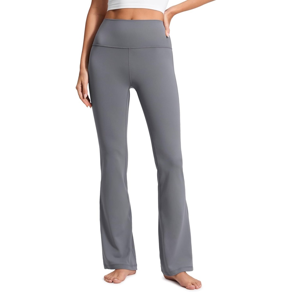 image:imageCRZ YOGA Butterluxe Flare Leggings 2930532335 High Waist Bootcut Wide Leg Lounge Womens Yoga Pants with PocketSolar Grey