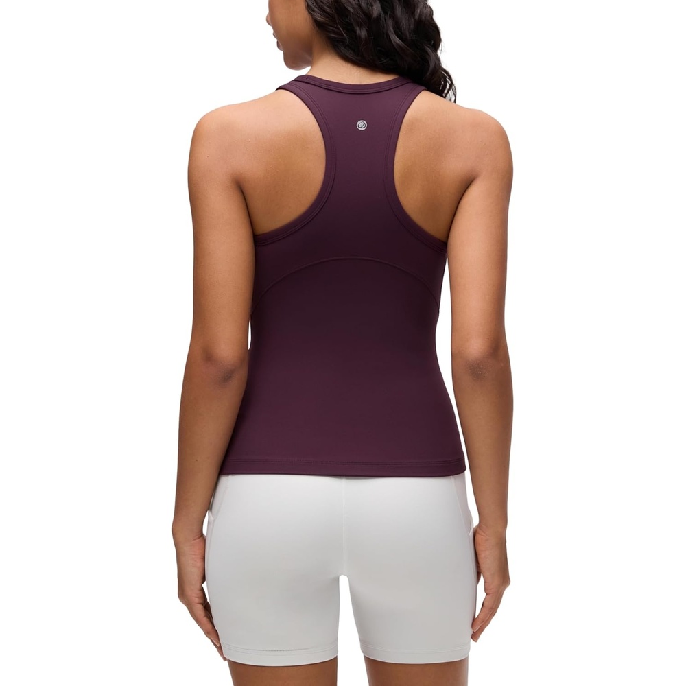 image:imageCRZ YOGA Butterluxe High Neck Tank Tops for Women Yoga Workout Athletic Gym Camisole Racerback Sleeveless ShirtsDeep Purple