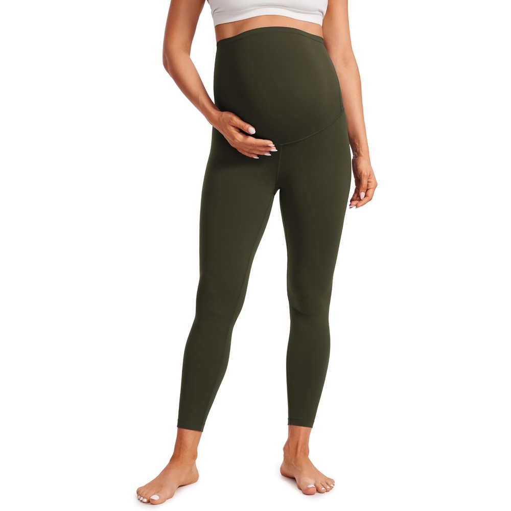 image:imageCRZ YOGA Butterluxe Maternity Leggings 25 Over The Belly Buttery Soft Workout Activewear Yoga Womens Pregnancy PantsOlive Green