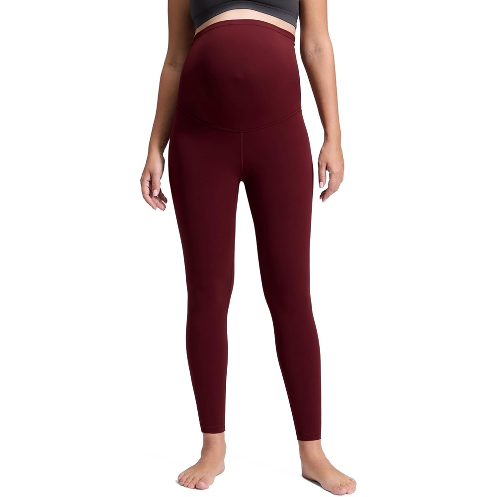 image:imageCRZ YOGA Butterluxe Maternity Leggings 28 Over The Belly Workout Activewear Yoga Womens Pregnancy Pants Buttery SoftRed Merlot