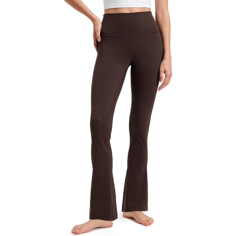 image:imageCRZ YOGA Butterluxe Mini Flared Leggings 3031533  High Waist Bootcut Casual Lounge Women Yoga Pants with PocketHot Fudge Brown
