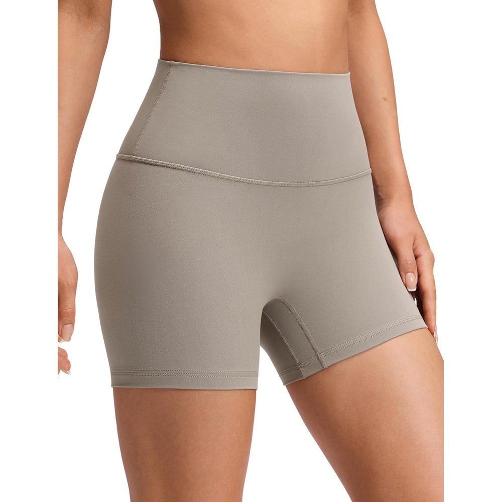 image:imageCRZ YOGA Butterluxe No Front Seam Biker Shorts 4 High Waisted Lounge Pilates Workout Athletic Womens Buttery SoftWarm Ash Grey