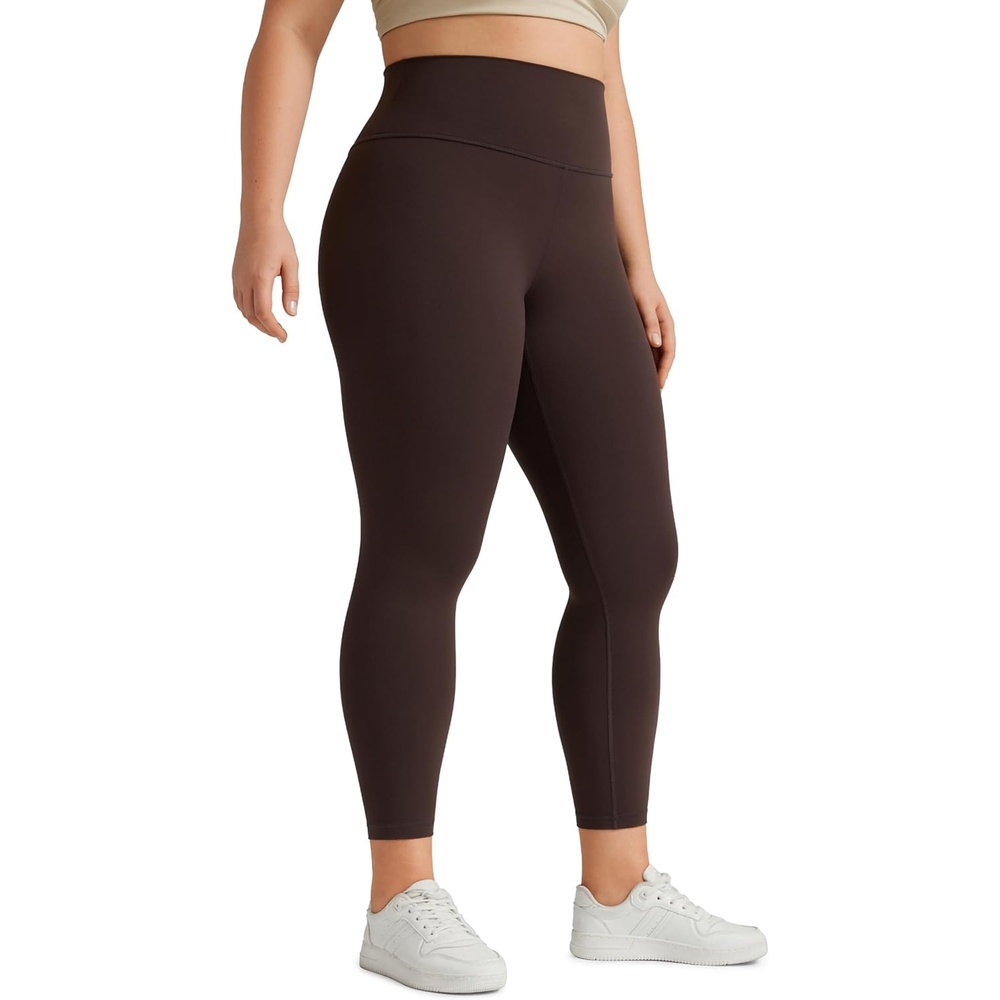 image:imageCRZ YOGA Butterluxe Plus Size Leggings 25 High Waisted Buttery Soft Spandex Workout Casual Pants for WomenHot Fudge Brown