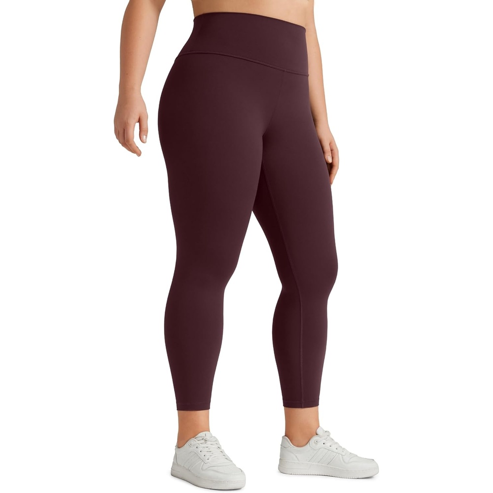 image:imageCRZ YOGA Butterluxe Plus Size Leggings 25 High Waisted Buttery Soft Spandex Workout Casual Pants for WomenRipe Plum