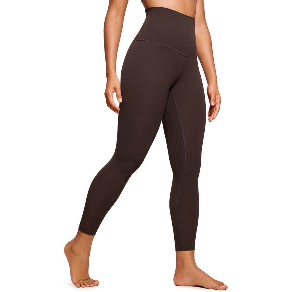 image:imageCRZ YOGA Butterluxe Super High Waist Leggings 25 Buttery Soft Womens Yoga Pants Workout Over BellyHot Fudge Brown