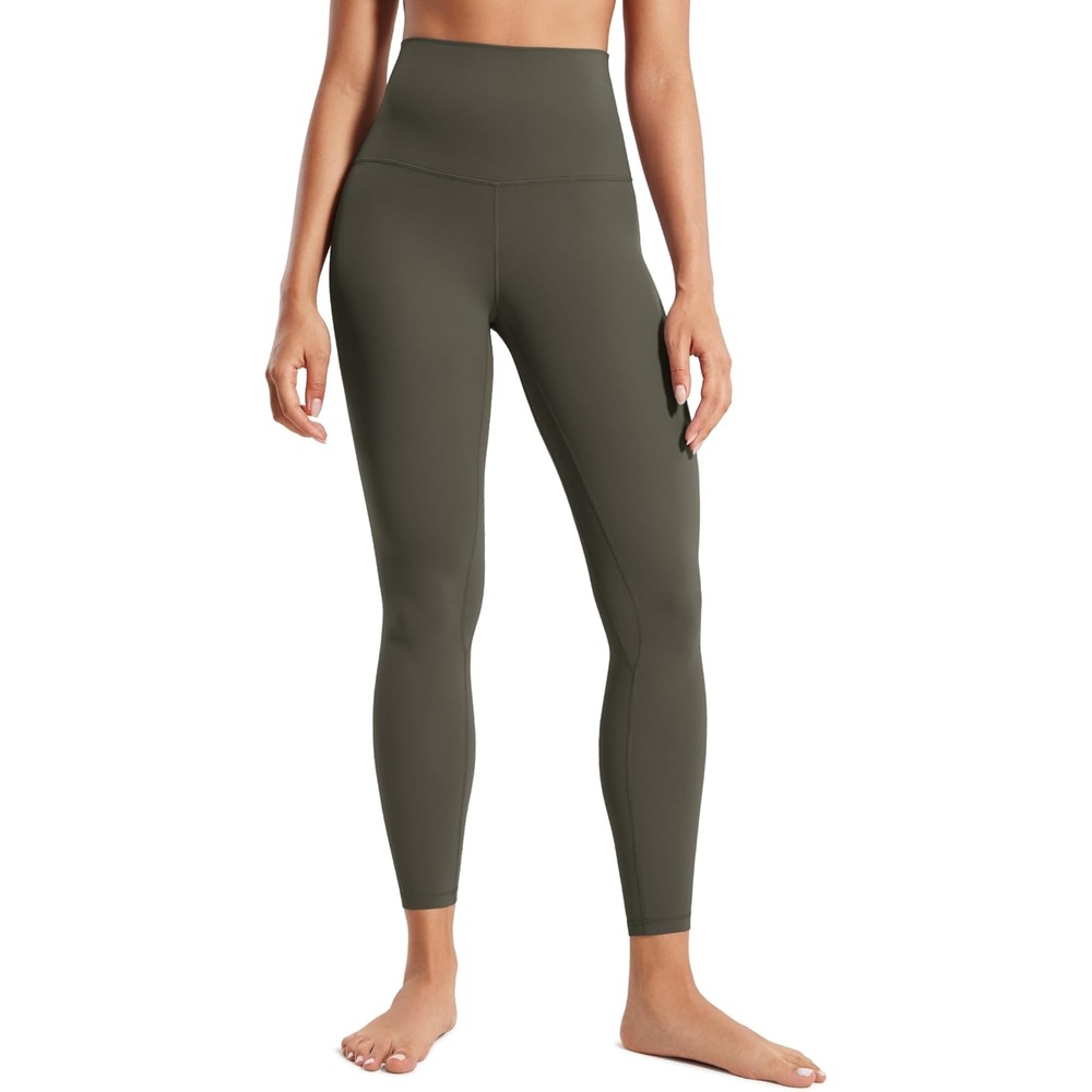 image:imageCRZ YOGA Butterluxe Super High Waist Leggings 25 Buttery Soft Womens Yoga Pants Workout Over BellyLight Army Green