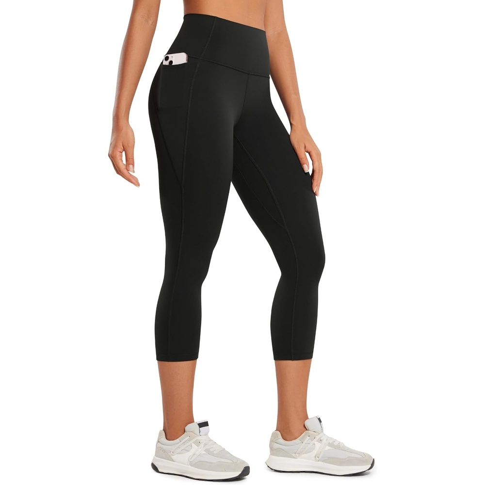 image:imageCRZ YOGA Butterluxe Workout Capri Leggings Pockets 21 High Waisted Gym Athletic Womens Crop YogaBlack