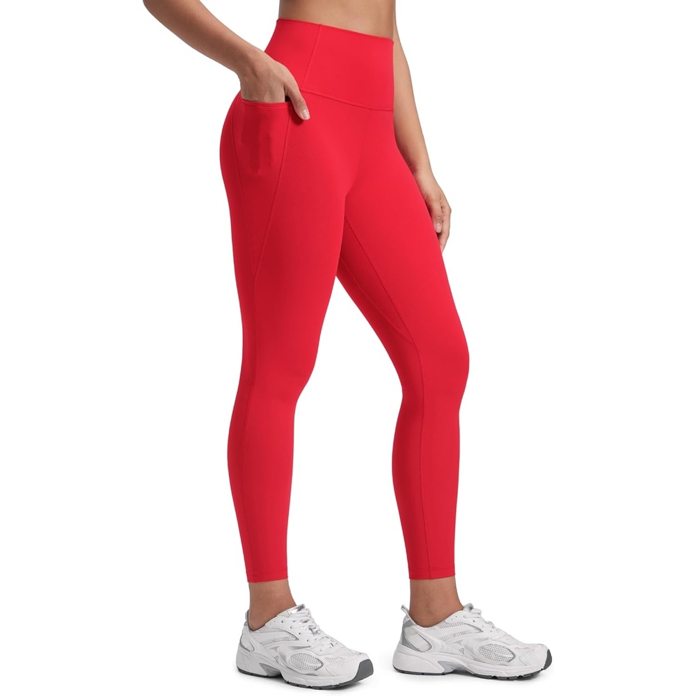 image:imageCRZ YOGA Butterluxe Workout Leggings Pockets 25 High Waisted Gym Womens Yoga Pants Buttery SoftAurora Red