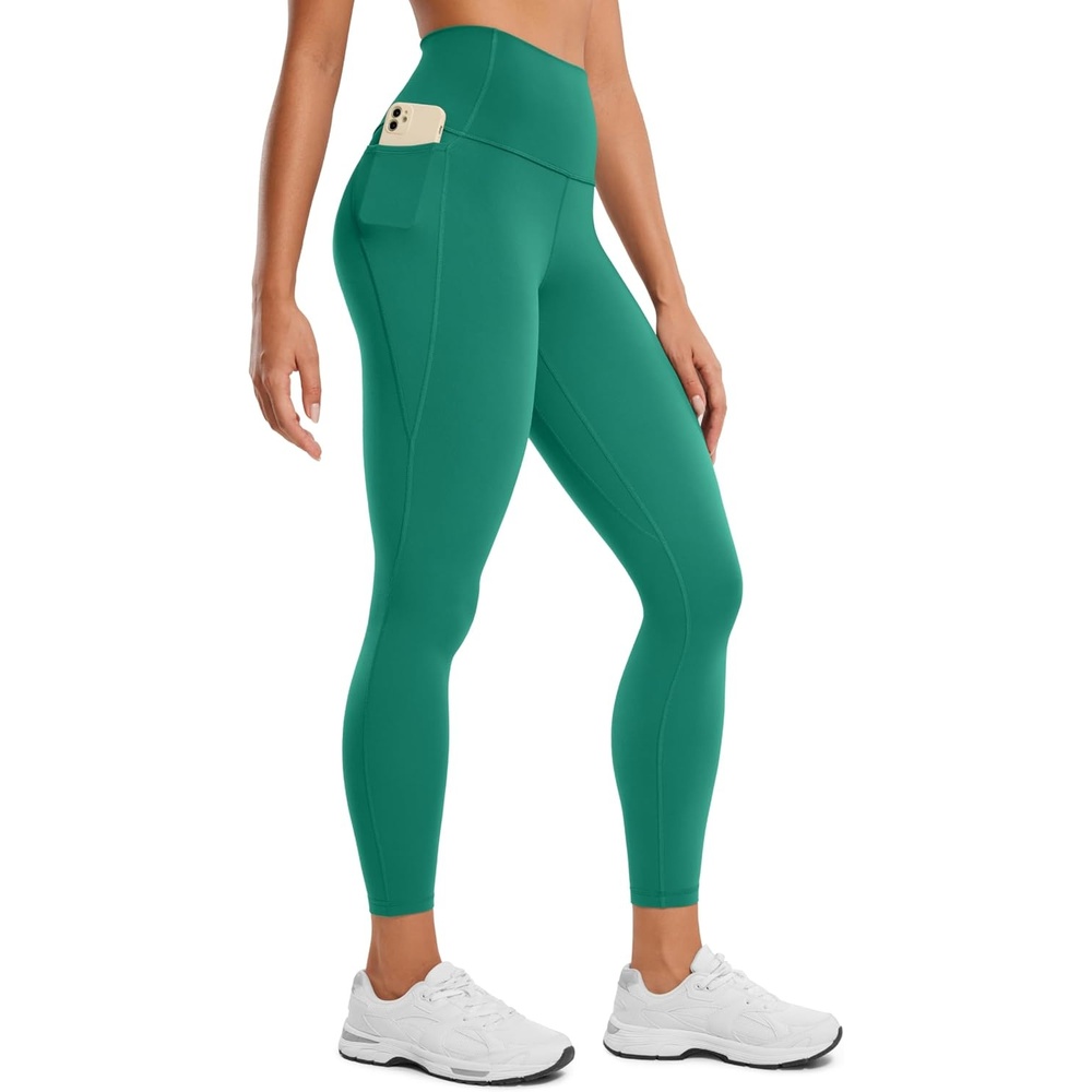 image:imageCRZ YOGA Butterluxe Workout Leggings Pockets 25 High Waisted Gym Womens Yoga Pants Buttery SoftCascadia Green