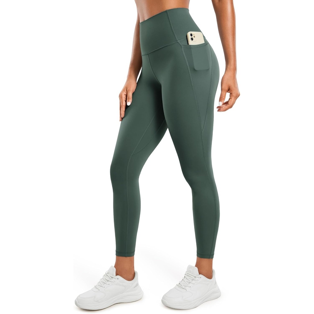 image:imageCRZ YOGA Butterluxe Workout Leggings Pockets 25 High Waisted Gym Womens Yoga Pants Buttery SoftDark Forest Green