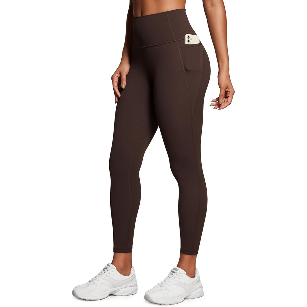 image:imageCRZ YOGA Butterluxe Workout Leggings Pockets 25 High Waisted Gym Womens Yoga Pants Buttery SoftHot Fudge Brown