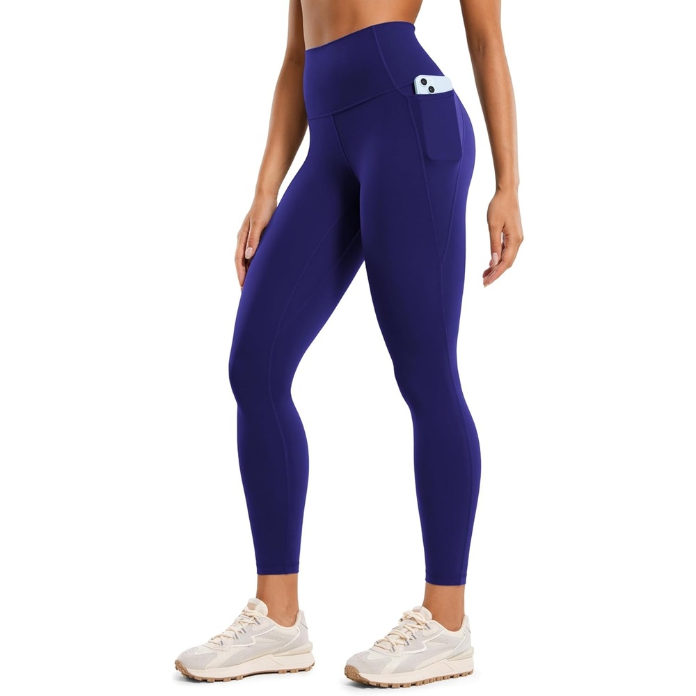 image:imageCRZ YOGA Butterluxe Workout Leggings Pockets 25  High Waisted Gym Womens Yoga Pants Buttery SoftLarkspur Blue