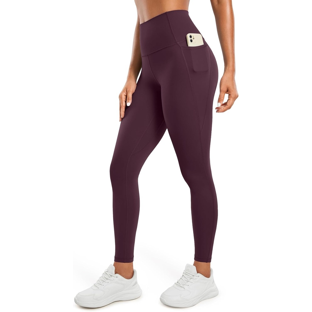image:imageCRZ YOGA Butterluxe Workout Leggings Pockets 28  High Waisted Gym Womens Yoga Pants Running Buttery SoftDeep Purple