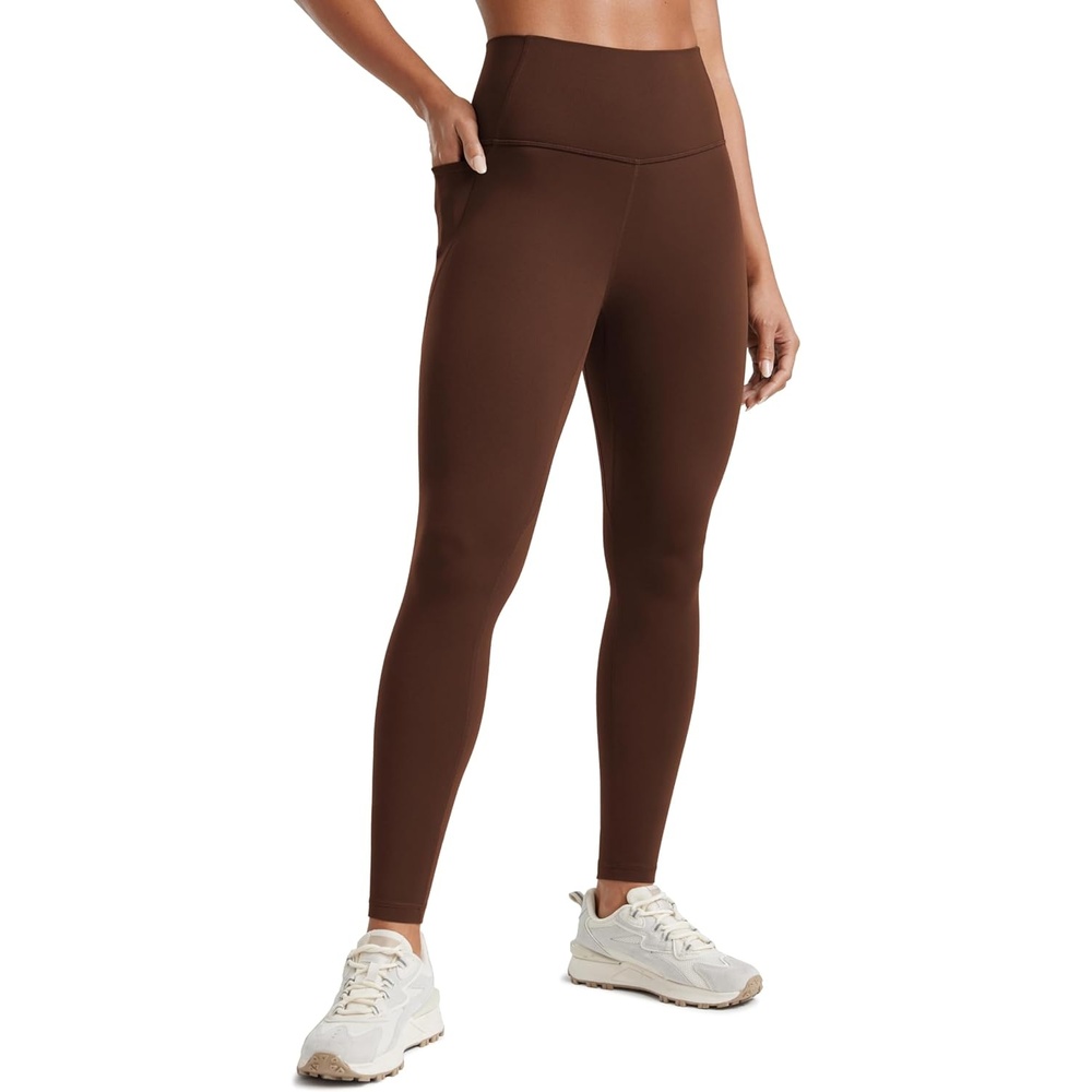 image:imageCRZ YOGA Butterluxe Workout Leggings Pockets 28 High Waisted Gym Womens Yoga Pants Running Buttery SoftLava Brown