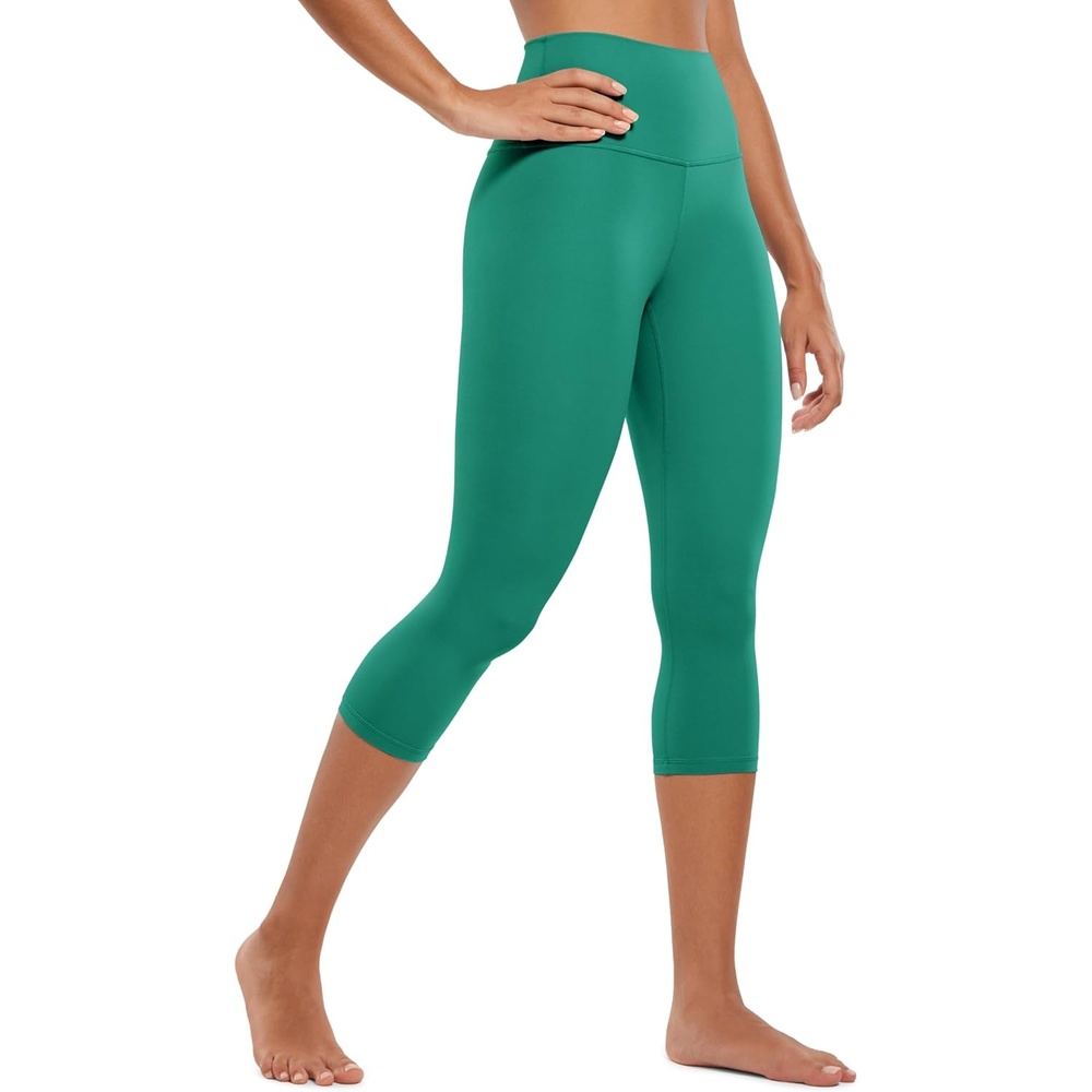 image:imageCRZ YOGA Butterluxe Yoga Capris Leggings 19 High Waisted Workout Buttery Soft Athletic Lounge Womens Crop PantsCascadia Green