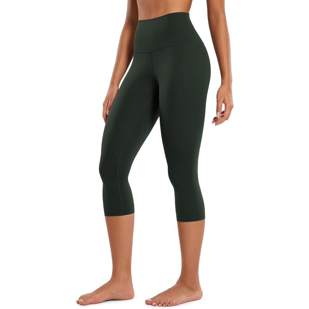 image:imageCRZ YOGA Butterluxe Yoga Capris Leggings 19 High Waisted Workout Buttery Soft Athletic Lounge Womens Crop PantsLegend Green
