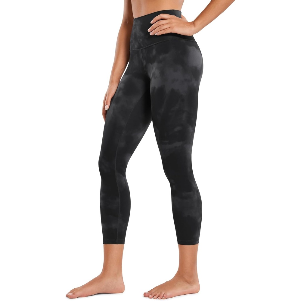 image:imageCRZ YOGA Butterluxe Yoga Capris Leggings 23 High Waisted Buttery Soft Workout Womens Lounge PantsBlack Tie Dye Flowers