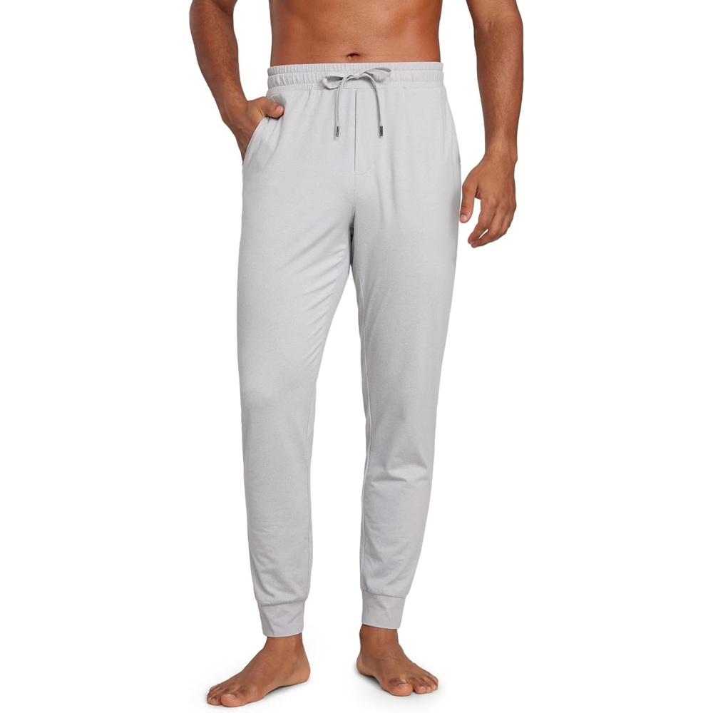 image:imageCRZ YOGA Cloud Jersey Lightweight Yoga Joggers for Men 29 Breathable Casual Lounge Workout Soft Sweatpants with PocketsPlatinum Grey