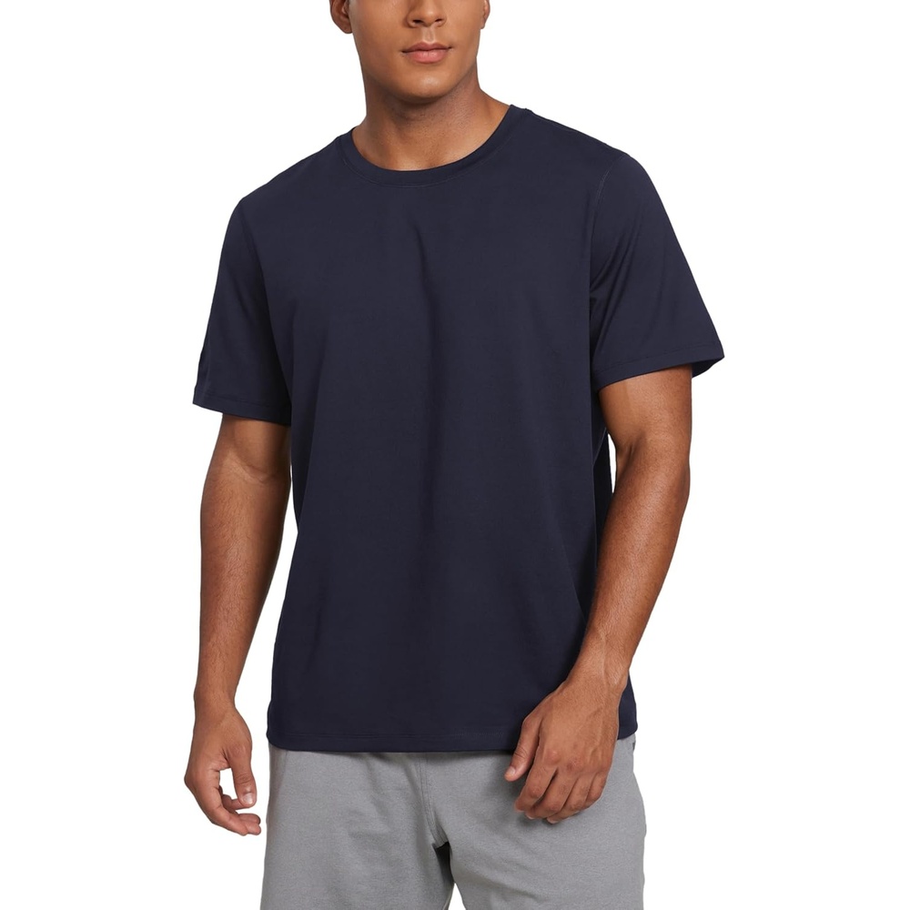 image:imageCRZ YOGA Cloud Jersey Midweight Shirts for Men Short Sleeve Soft Breathable Lounge Casual Athletic Basic TShirts TopsNavy