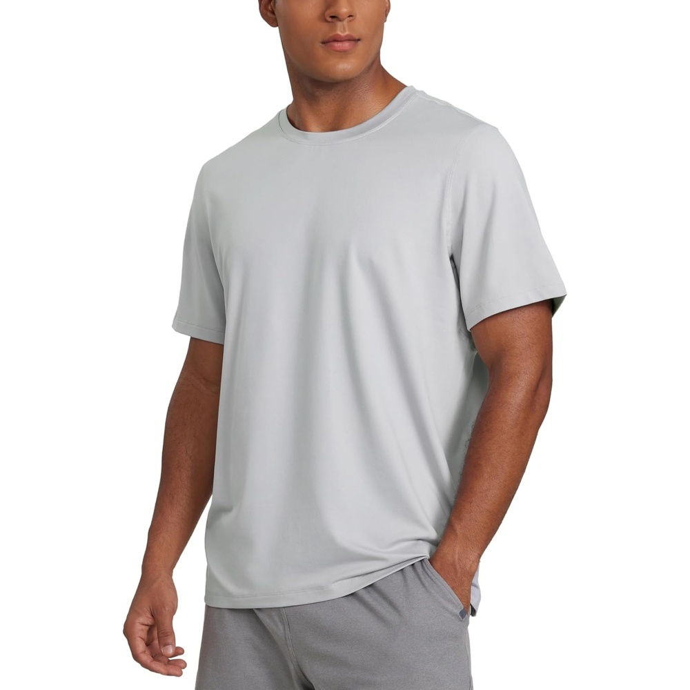 image:imageCRZ YOGA Cloud Jersey Midweight Shirts for Men Short Sleeve Soft Breathable Lounge Casual Athletic Basic TShirts TopsPlatinum Grey