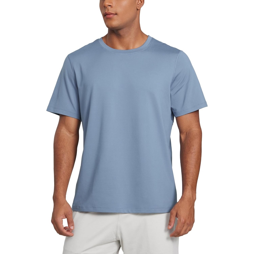 image:imageCRZ YOGA Cloud Jersey Midweight Shirts for Men Short Sleeve Soft Breathable Lounge Casual Athletic Basic TShirts TopsSlate Blue