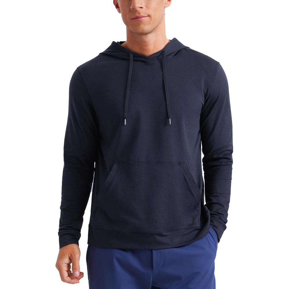 image:imageCRZ YOGA Cloud Jersey Pullover Hoodies for Men  Casual Workout Long Sleeve Basic Hooded Sweatshirts with PocketNavy