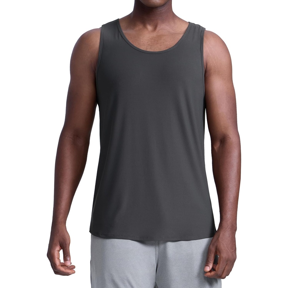 image:imageCRZ YOGA Cloudweight Workout Tank Tops for Men Comfy Lightweight Quick Dry Sleeveless Muscle Athletic ShirtsMysterious Grey