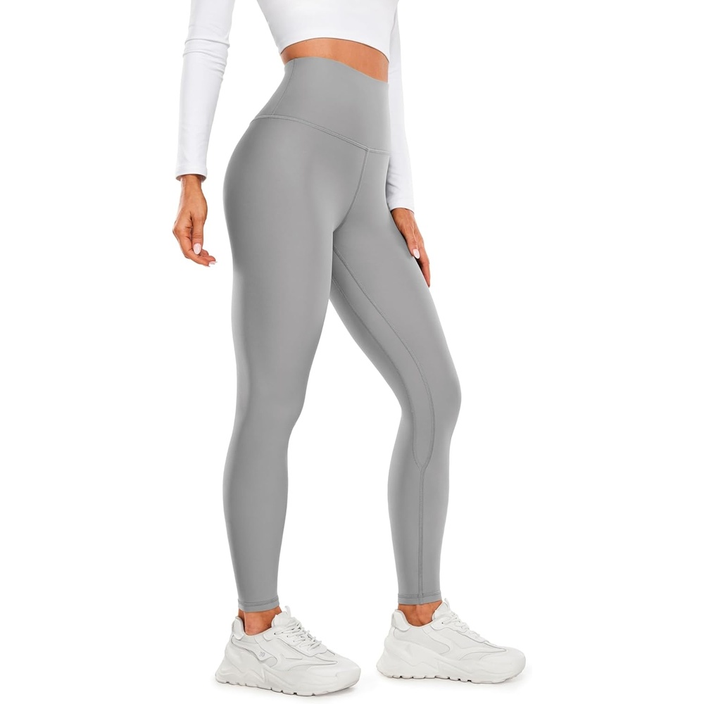 image:imageCRZ YOGA Fleece Lined Leggings 28 Thermal Casual Lounge Workout Yoga Womens Full Length Pants Winter WarmRhino Grey