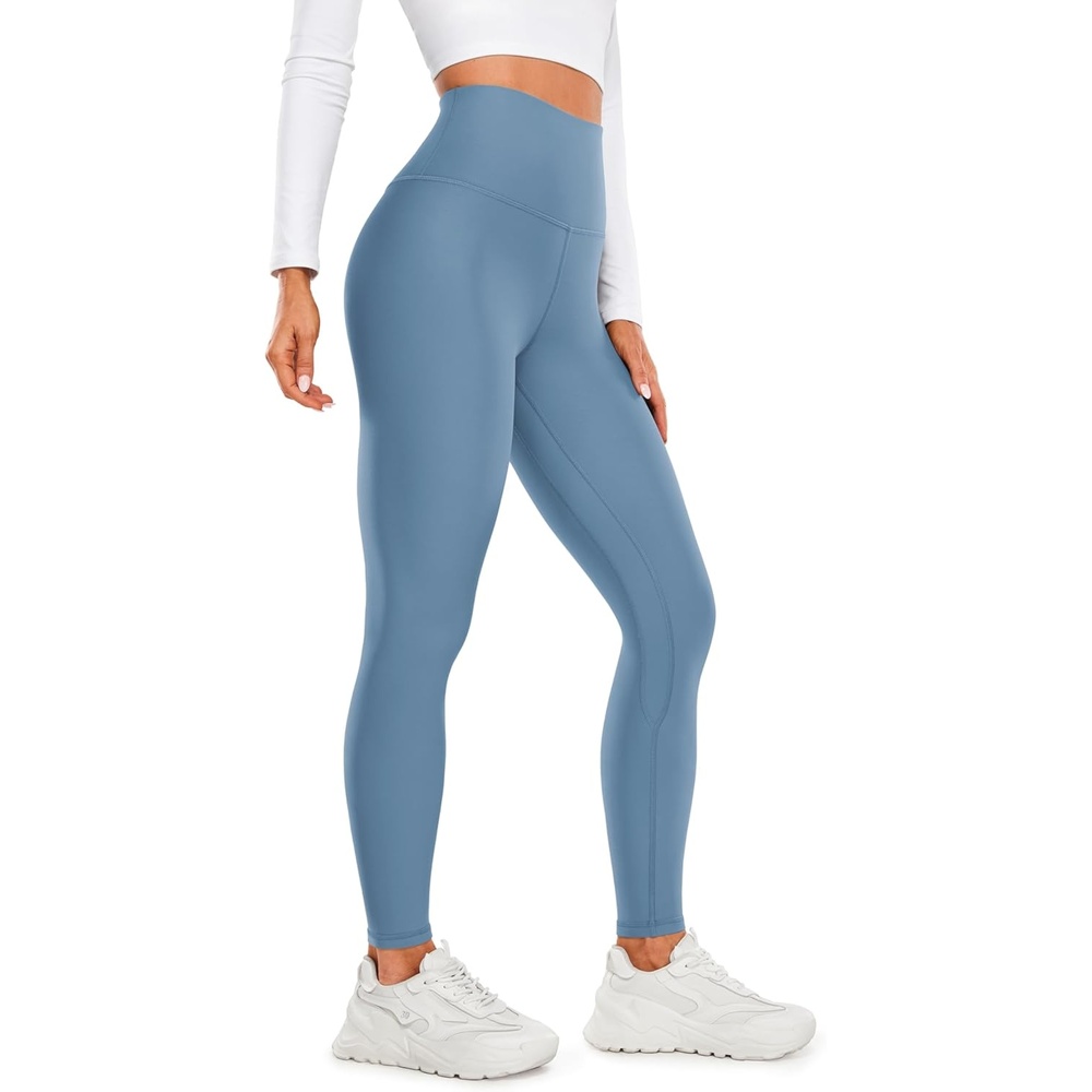 image:imageCRZ YOGA Fleece Lined Leggings 28 Thermal Casual Lounge Workout Yoga Womens Full Length Pants Winter WarmUniverse Blue