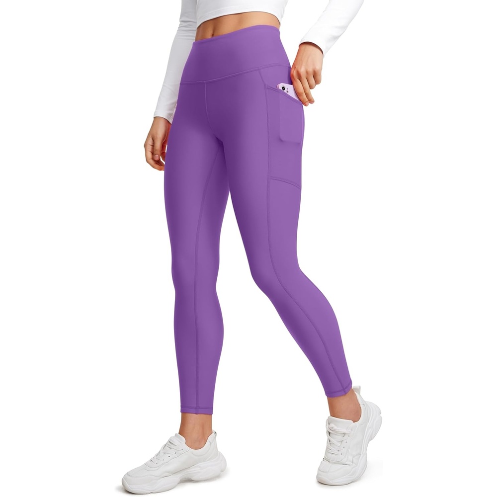 image:imageCRZ YOGA Fleece Lined Leggings Pockets 25 Thermal High Waisted Casual Lounge Workout Womens Yoga Pants Winter WarmRoyal Lilac