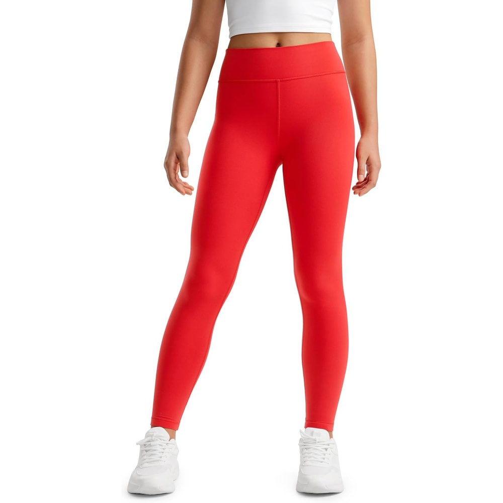 image:imageCRZ YOGA Girls Butterluxe Full Length Yoga Leggings Athletic Sports Casual Pants High Waist Tights Kids TeenDeep Red