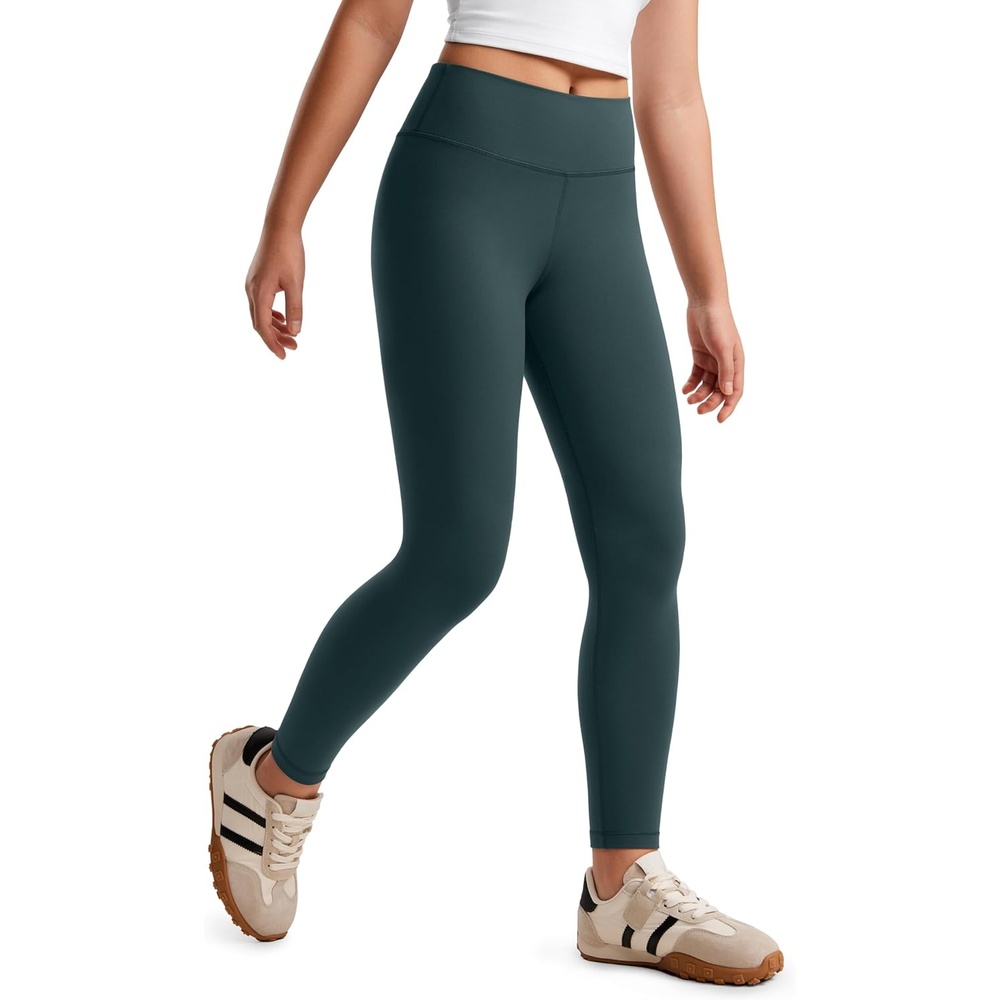 image:imageCRZ YOGA Girls Butterluxe Full Length Yoga Leggings Athletic Sports Casual Pants High Waist Tights Kids TeenForest Dark Green