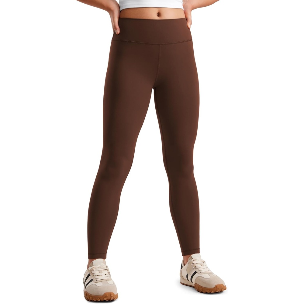 image:imageCRZ YOGA Girls Butterluxe Full Length Yoga Leggings Athletic Sports Casual Pants High Waist Tights Kids TeenLava Brown