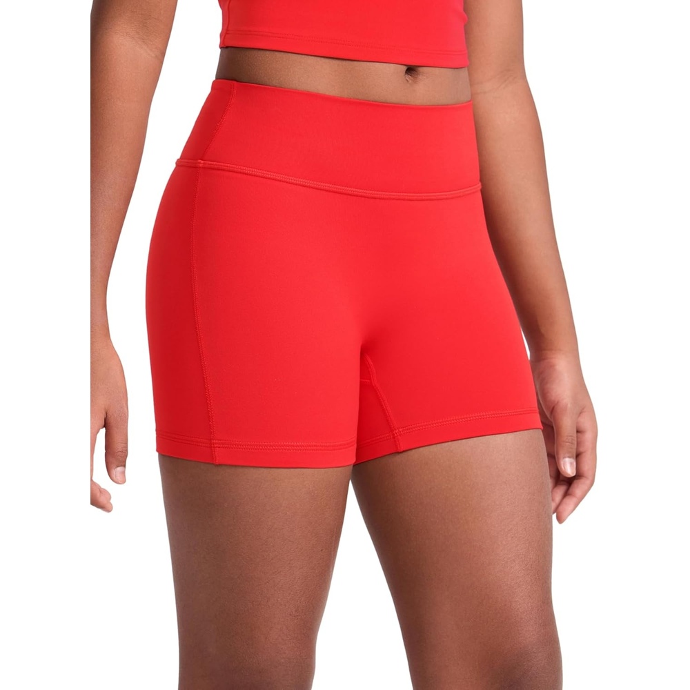 image:imageCRZ YOGA Girls Butterluxe No Front Seam Athletic Biker Shorts Dance Casual Yoga Kids Teen SummerDeep Red