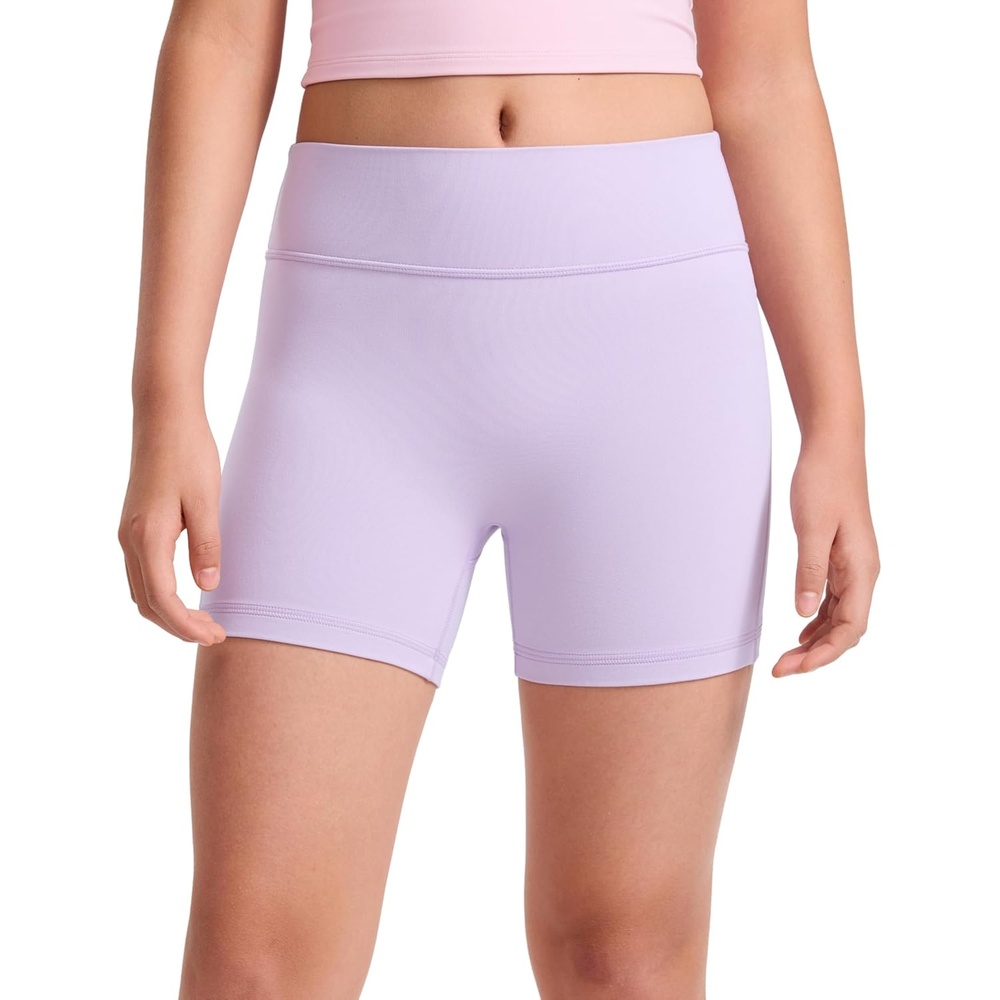 image:imageCRZ YOGA Girls Butterluxe No Front Seam Athletic Biker Shorts Dance Casual Yoga Kids Teen SummerLilac Air
