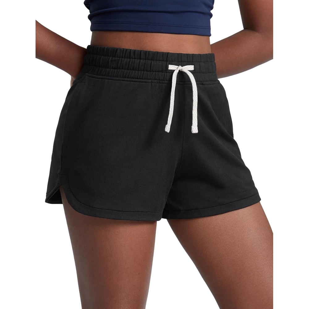 image:imageCRZ YOGA Girls Cloud Jersey Dolphin Casual Sweat Shorts Lounge Athletic Tennis Soccer Pockets Drawstring Kids TeenBlack