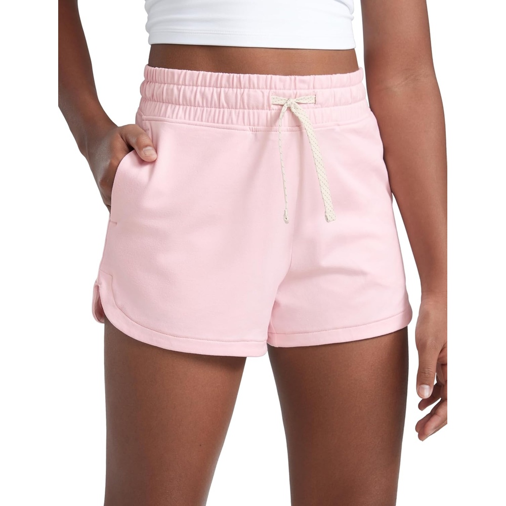 image:imageCRZ YOGA Girls Cloud Jersey Dolphin Casual Sweat Shorts Lounge Athletic Tennis Soccer Pockets Drawstring Kids TeenStrawberry Pink