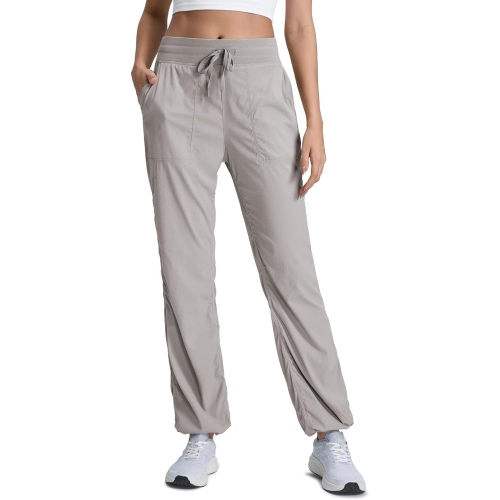 image:imageCRZ YOGA Lightweight Straight Leg Workout Pants for Women 283032 Ruched Casual Work Athletic Joggers with PocketsDark Chrome