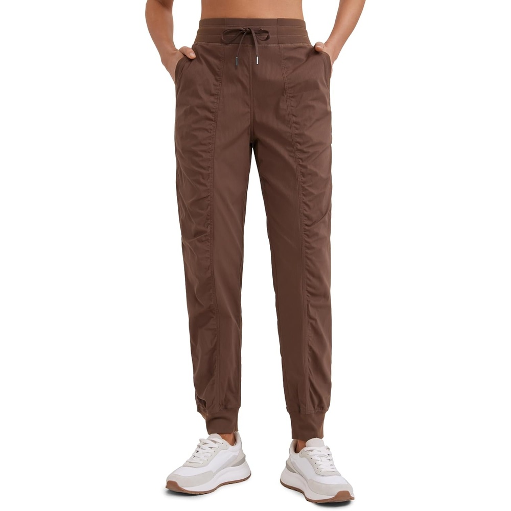 image:imageCRZ YOGA Lightweight Workout Joggers for Women 26285305 Outdoor Running Casual Pants with PocketsCoffee Brown