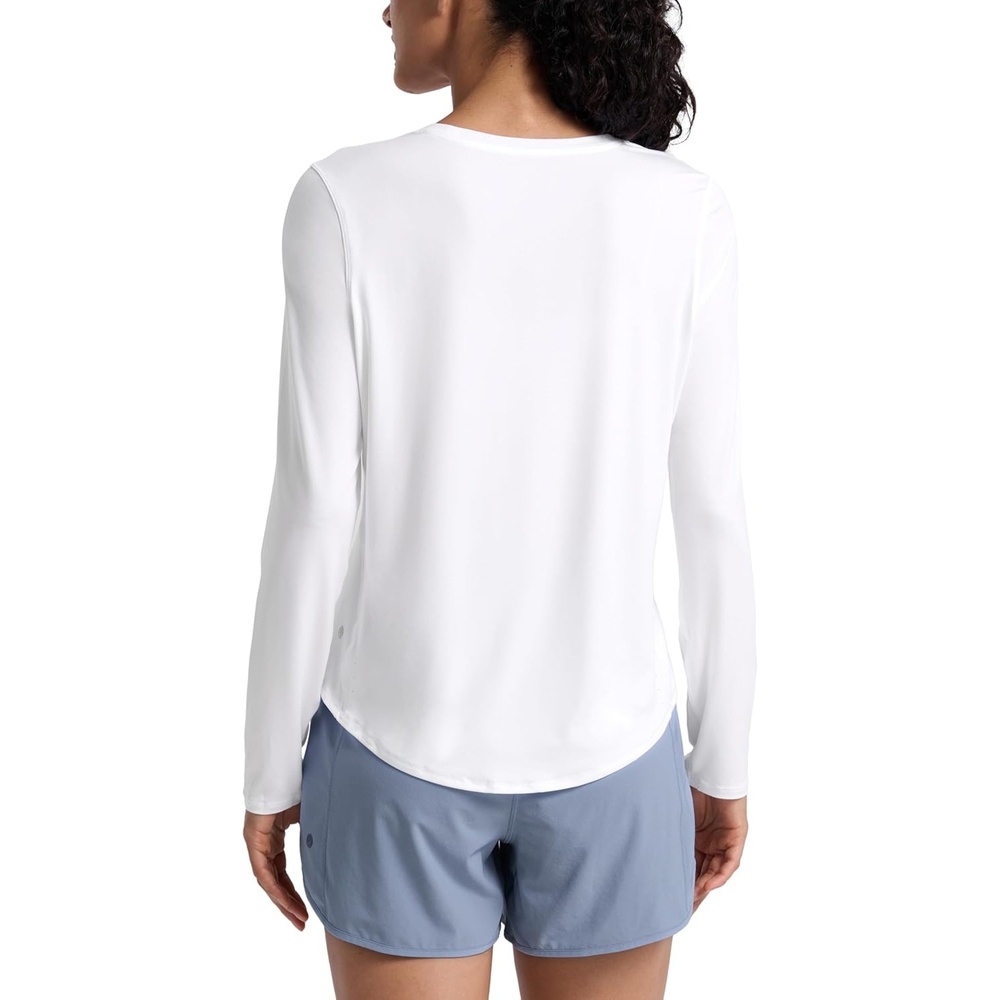 image:imageCRZ YOGA Lightweight Workout Long Sleeve Shirts for Women Gym Running Fall Athletic Training TShirts High Neck TopsWhite