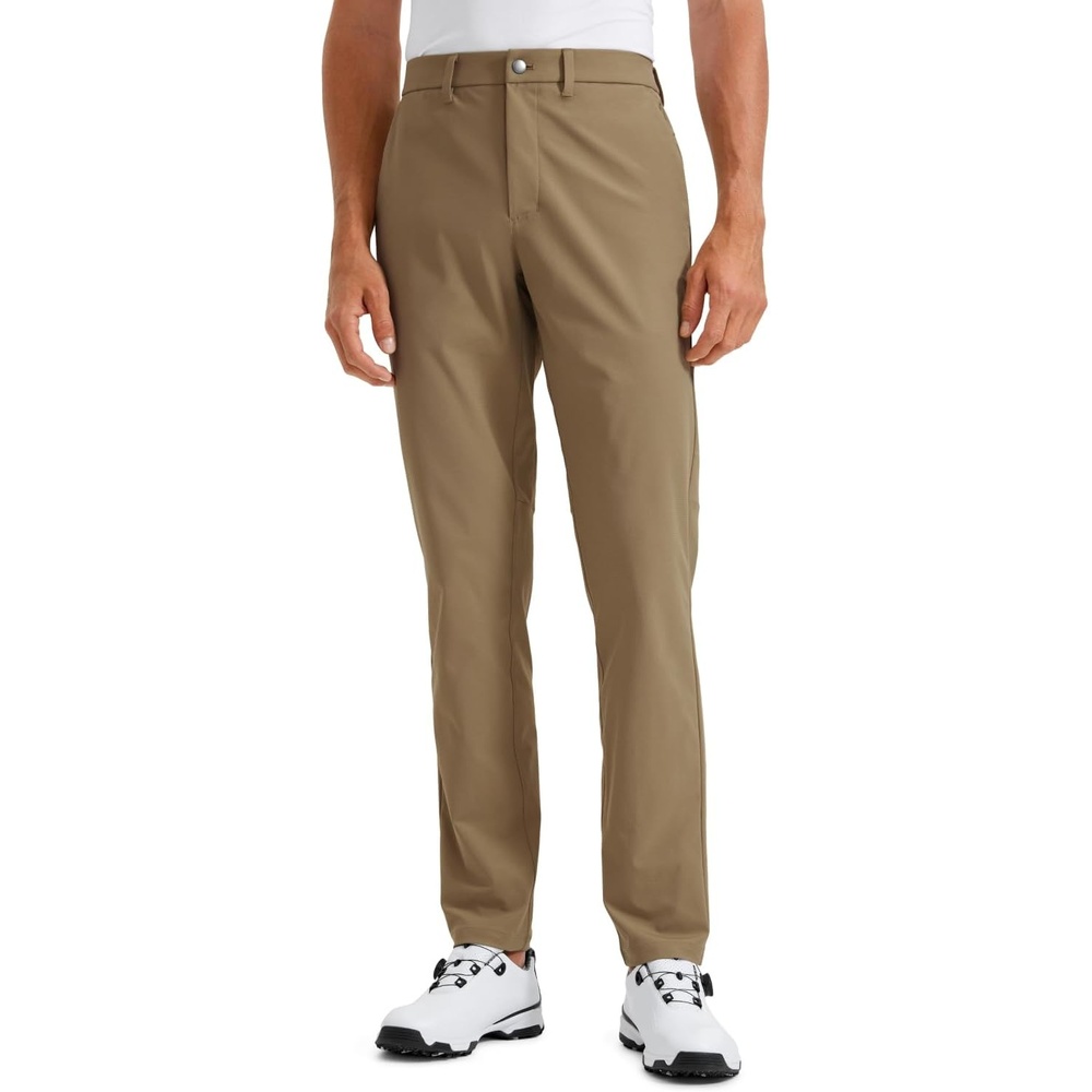 image:imageCRZ YOGA Mens All Day Comfy Golf Pants 2830323436 Quick Dry Lightweight Work Casual Trousers with PocketsArtifact Brown