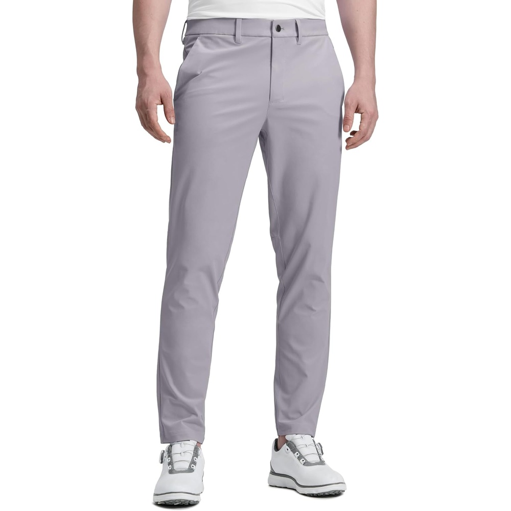 image:imageCRZ YOGA Mens All Day Comfy Golf Pants 2830323436 Quick Dry Lightweight Work Casual Trousers with PocketsDark Chrome