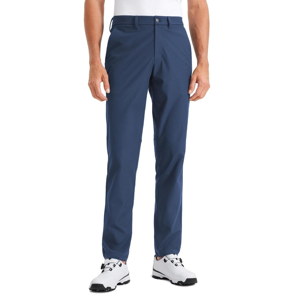 image:imageCRZ YOGA Mens All Day Comfy Golf Pants 2830323436 Quick Dry Lightweight Work Casual Trousers with PocketsElectric Blue