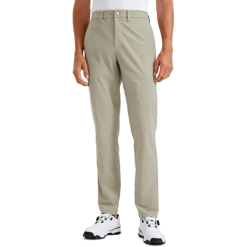 image:imageCRZ YOGA Mens All Day Comfy Golf Pants 2830323436 Quick Dry Lightweight Work Casual Trousers with PocketsKhali Barley