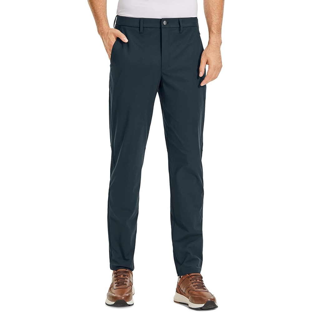 image:imageCRZ YOGA Mens All Day Comfy Golf Pants 2830323436 Quick Dry Lightweight Work Casual Trousers with PocketsTrue Navy
